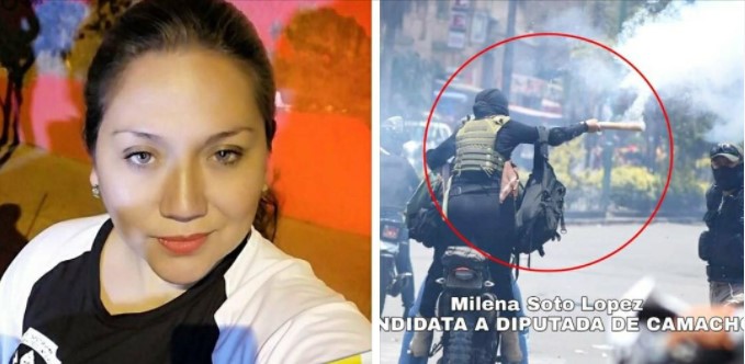 Detienen a Milena Soto del grupo paramilitar RJC, brazo armado del represor Arturo Murillo