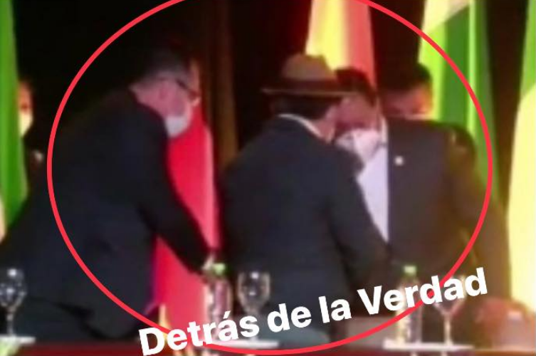 Camacho se molestó con su Vicegonernador por saludar al presidente Arce Catacora